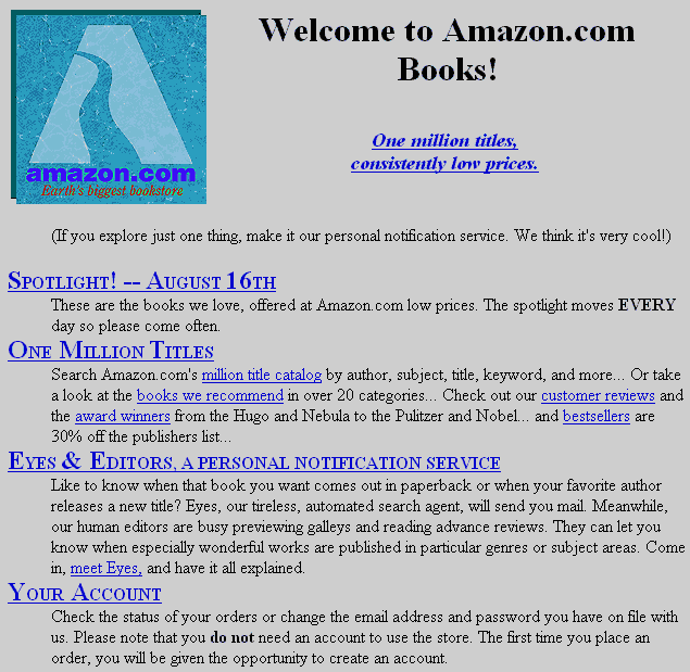 1995: They used to sell books, if you can believe it.