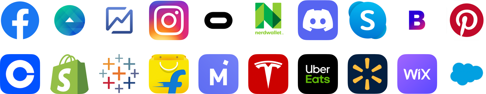 These mobile “apps” are all built with React Native, following a similar paradigm.