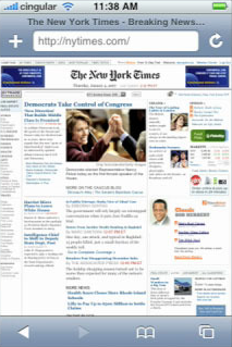 Their full desktop site scaled down, on&nbsp;an iPhone. Simpler times,&nbsp;those.